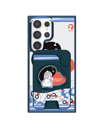 Android Magpop Wallet - White Puppy
