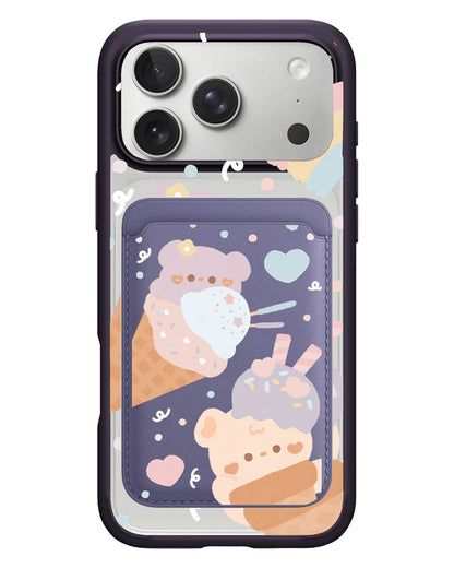 iPhone Magnetic Wallet Case - Ice Cream for Teddy