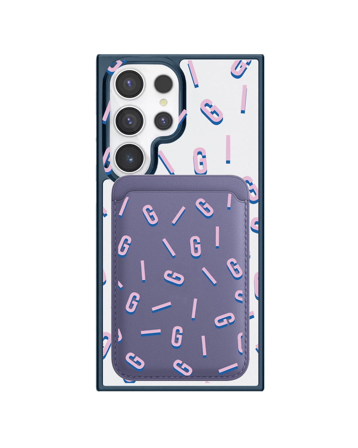 Android Magnetic Wallet Case - Monogram 1.0 Cotton Candy