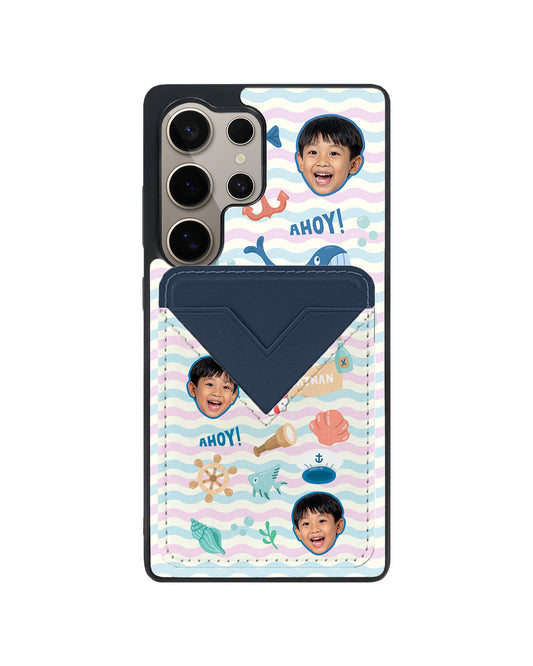 Android Avant Wallet Case - Face Grid Sailor