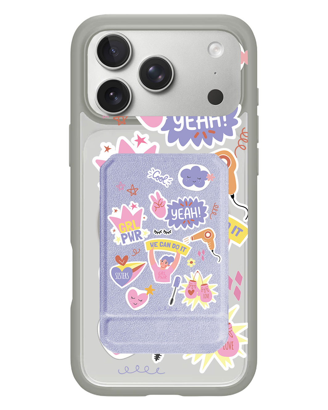 iPhone Magnetic Multifold Wallet - Girl Power Sticker Pack