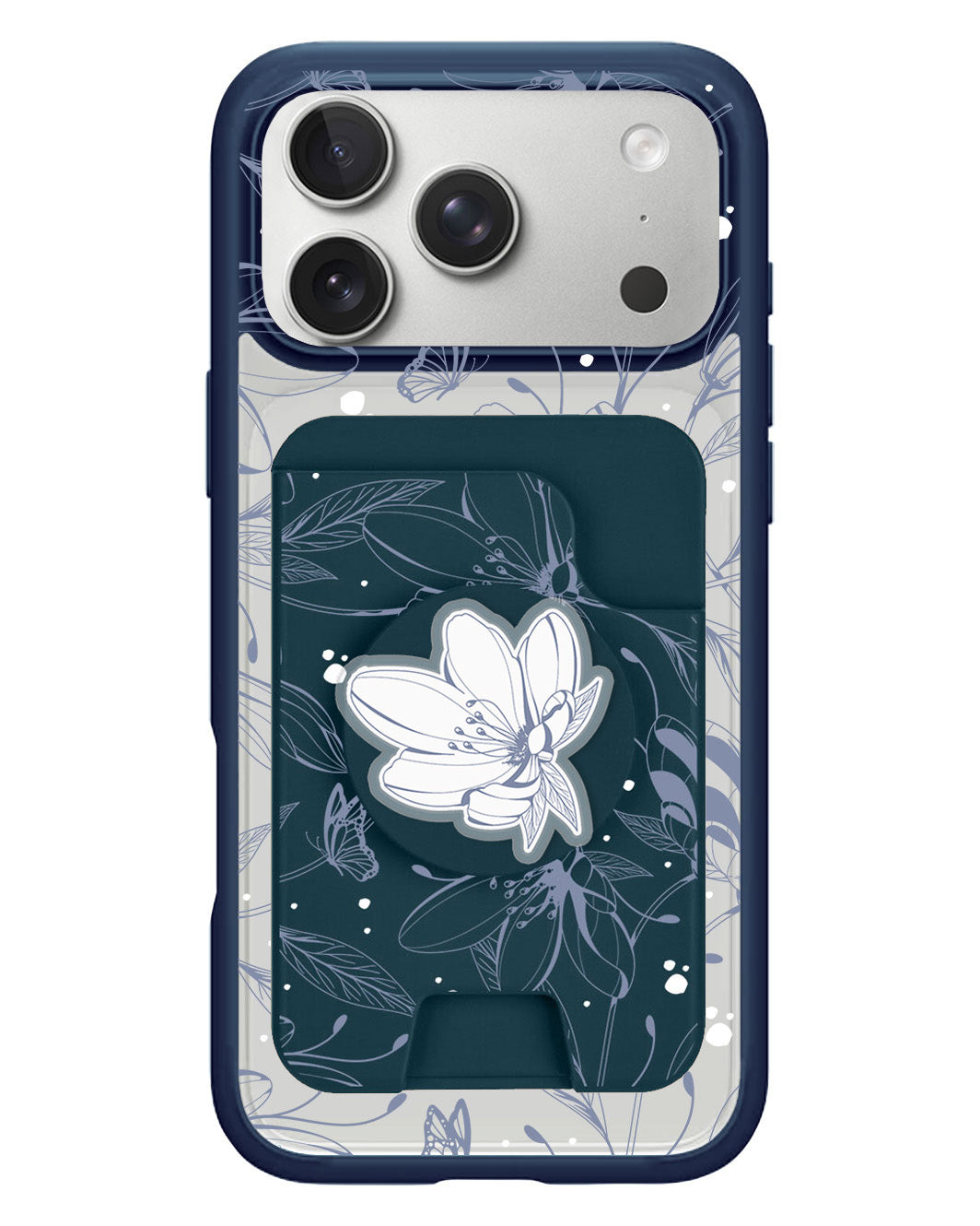 iPhone Magpop Wallet - Sketchy Flower & Butterfly 2.0