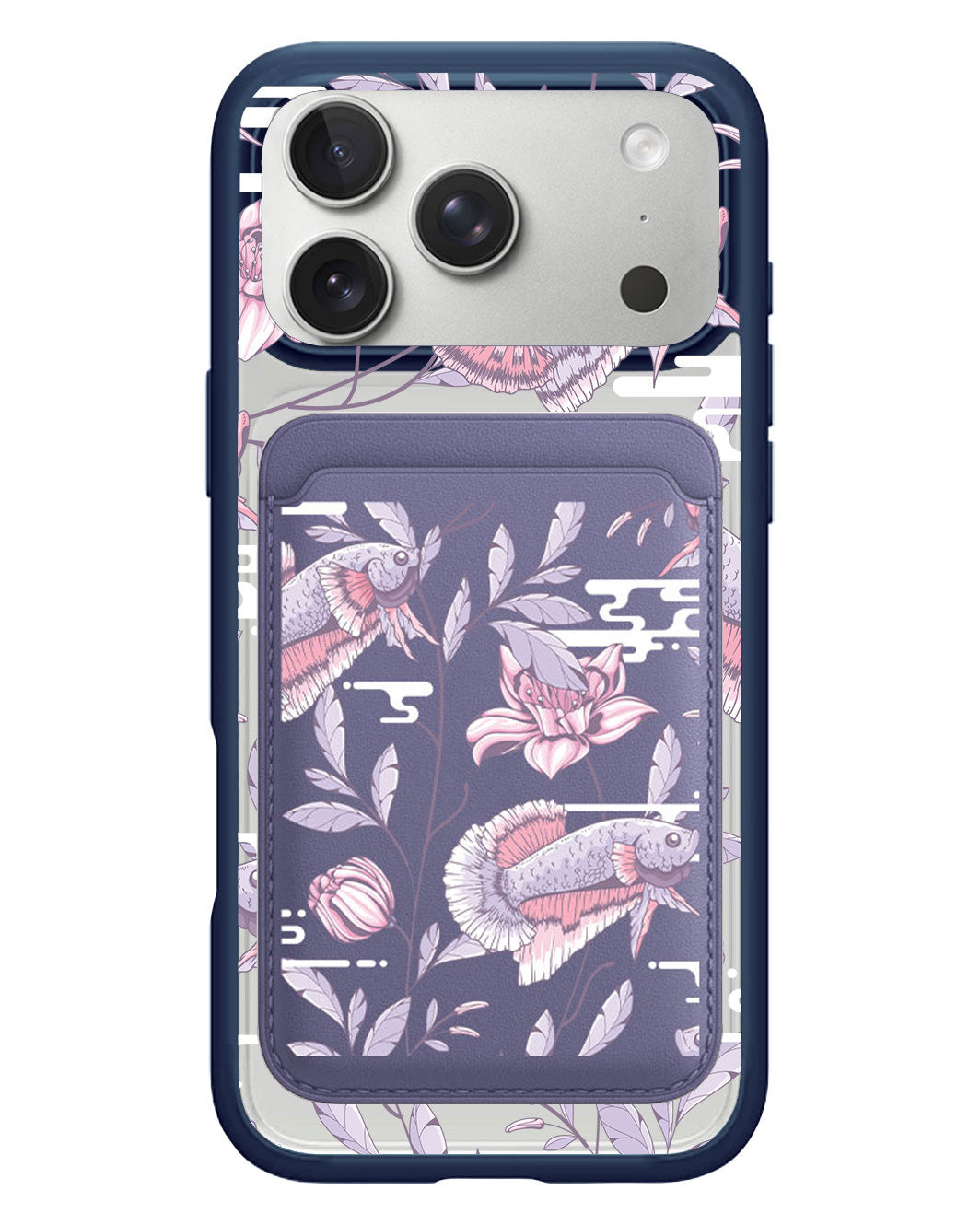 iPhone Magnetic Wallet Case - Fish & Floral 1.0
