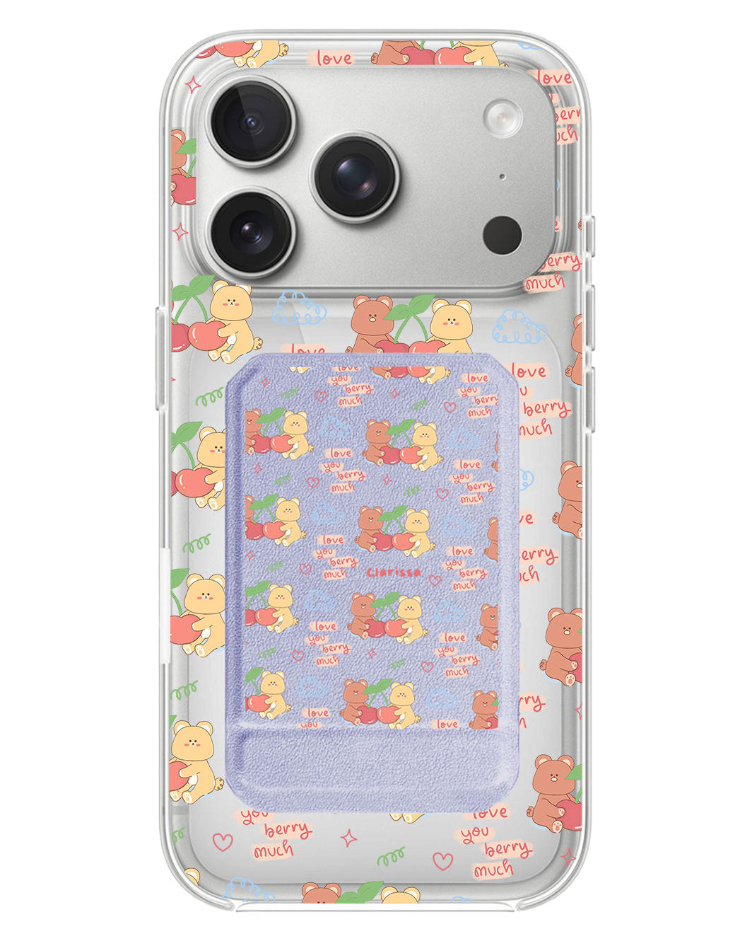 iPhone Magnetic Multifold Wallet - Cherry Bear