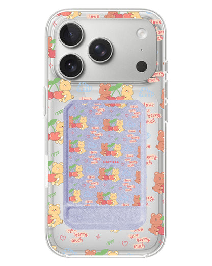 iPhone Magnetic Multifold Wallet - Cherry Bear
