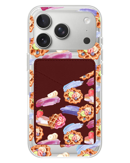 iPhone Phone Wallet Case - Waffles