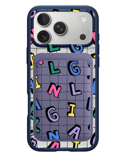 iPhone Magnetic Wallet Case - Playful Monogram 2.0