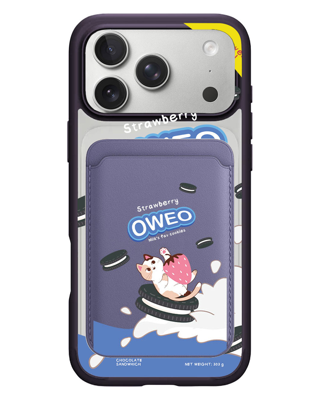 iPhone Magnetic Wallet Case - Oweo Cat