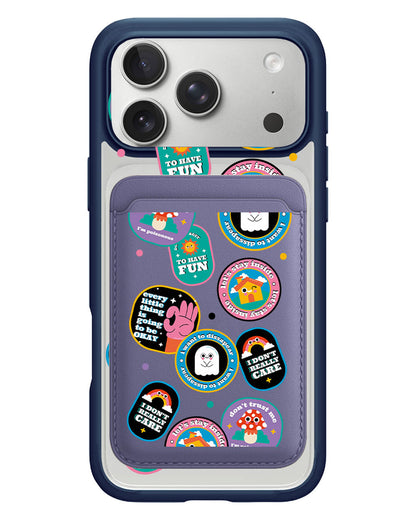 iPhone Magnetic Wallet Case - Monster Sticker Pack