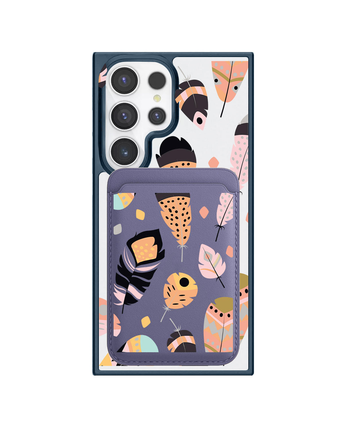 Android Magnetic Wallet Case - Feathers