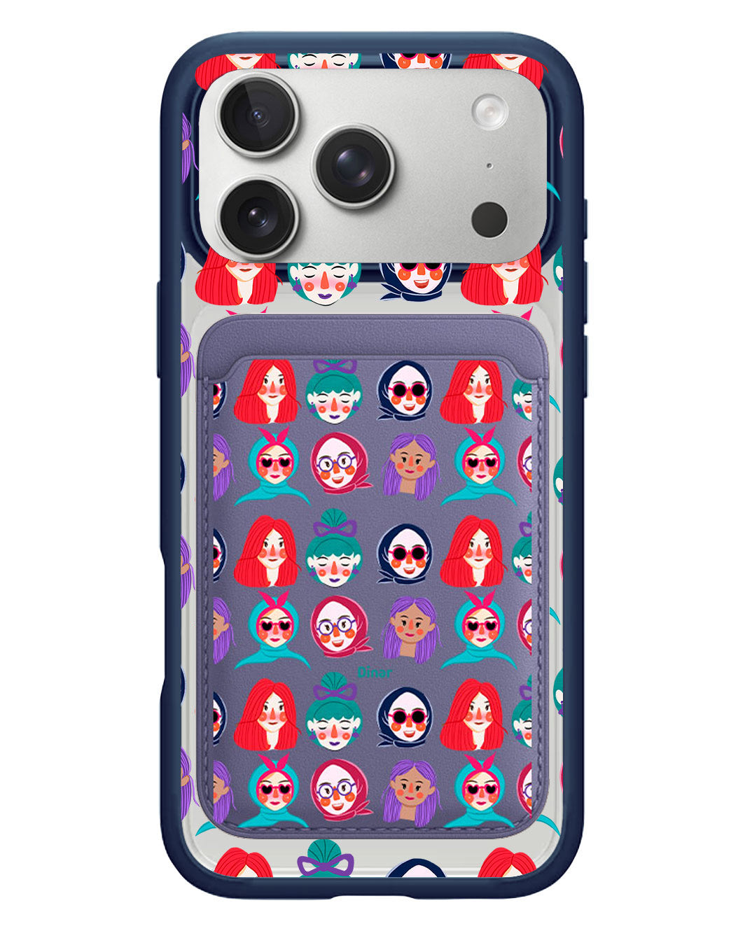 iPhone Magnetic Wallet Case - Cute Sweety Faces