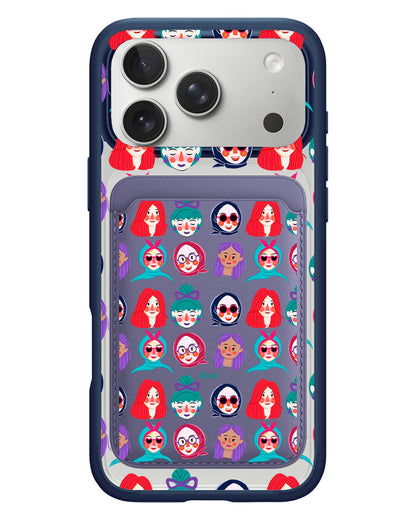 iPhone Magnetic Wallet Case - Cute Sweety Faces