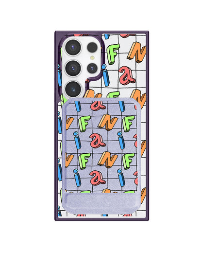 Android Magnetic Multifold Wallet - Playful Monogram