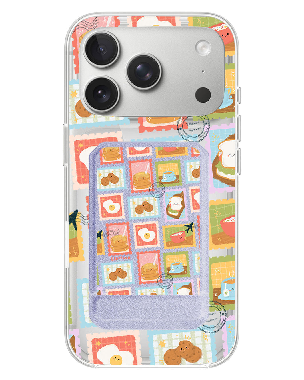 iPhone Magnetic Multifold Wallet - Breakfast Menu Stamps