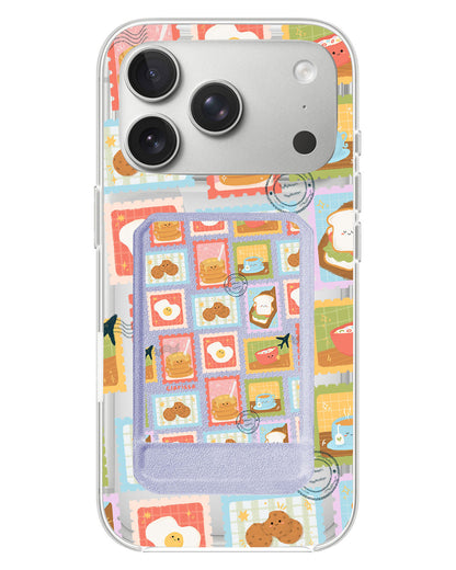 iPhone Magnetic Multifold Wallet - Breakfast Menu Stamps