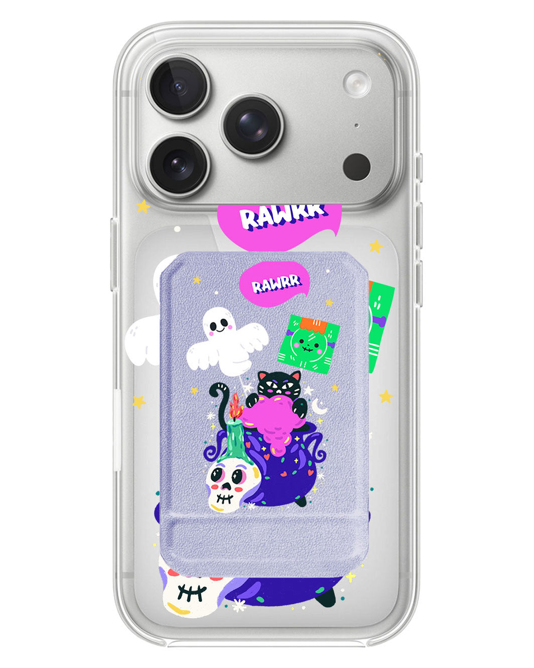 iPhone Magnetic Multifold Wallet - Cat Monster