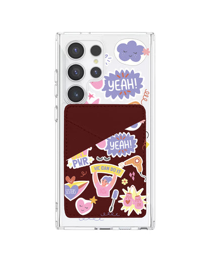 Android Phone Wallet Case - Girl Power Sticker Pack