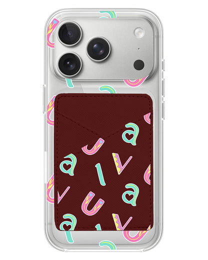 iPhone Phone Wallet Case - Playful Monogram 6.0