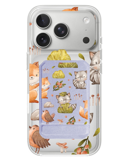 iPhone Magnetic Multifold Wallet - Racoon & Friends