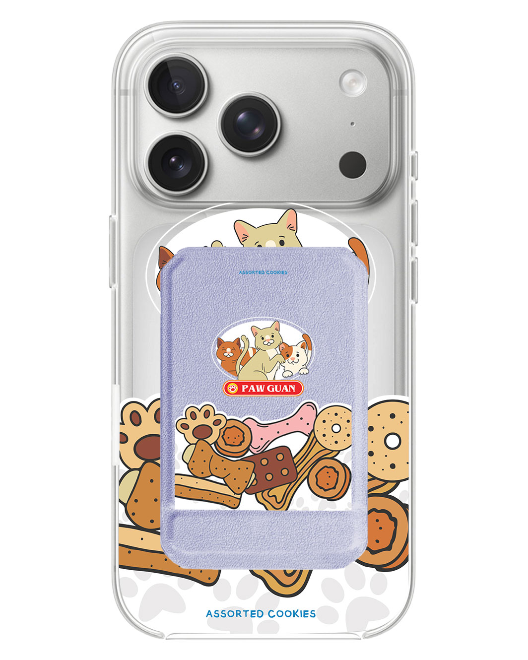 iPhone Magnetic Multifold Wallet - Pawguan Cat