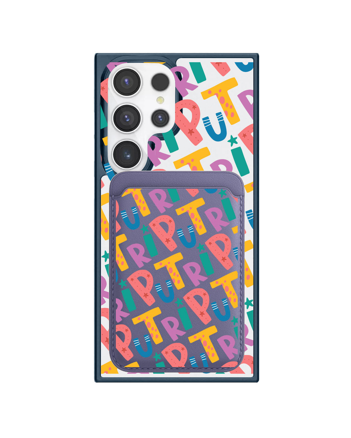 Android Magnetic Wallet Case - Playful Monogram 4.0