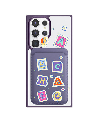 Android Magnetic Wallet Case - Adorable monogram 3.0