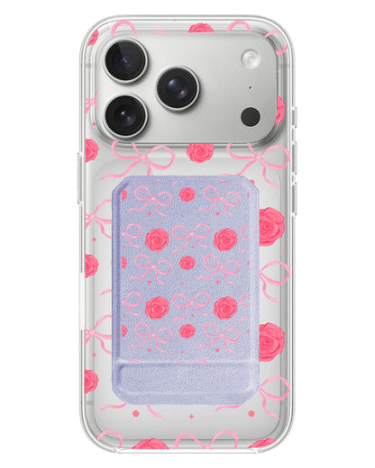 iPhone Magnetic Multifold Wallet - Coquette Rose