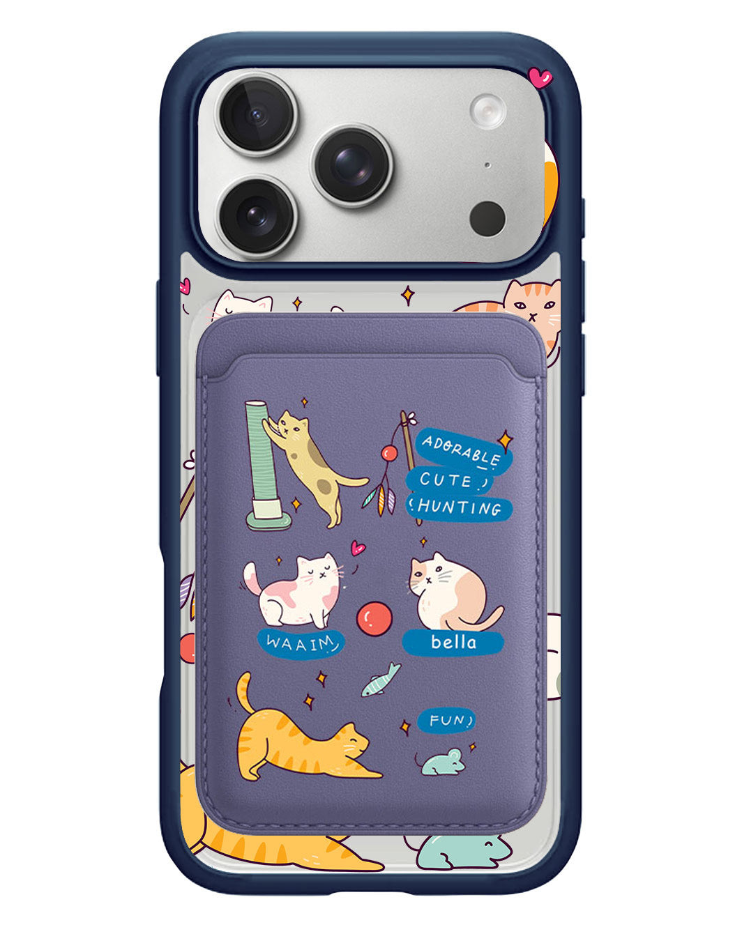 iPhone Magnetic Wallet Case - Playful Cat 2.0