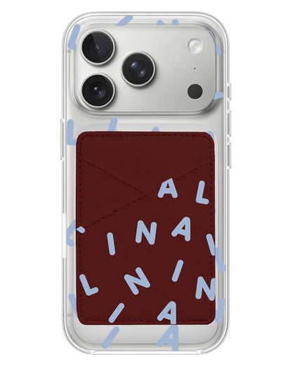 iPhone Phone Wallet Case - Monogram 2.0 Blue