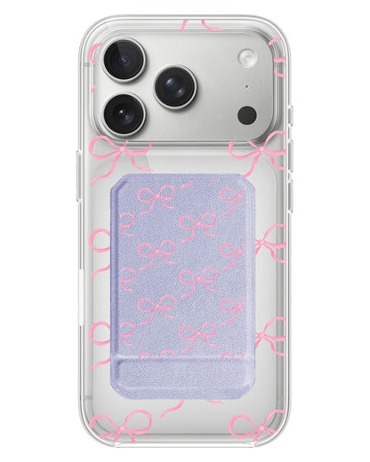 iPhone Magnetic Multifold Wallet - Coquette Pink Bow