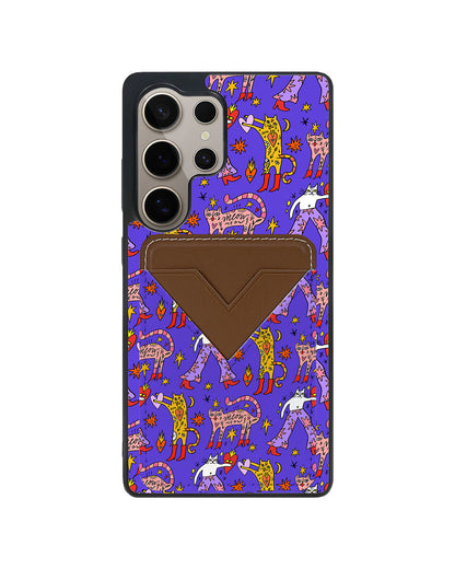 Android Avant Wallet Case - Violet Meow