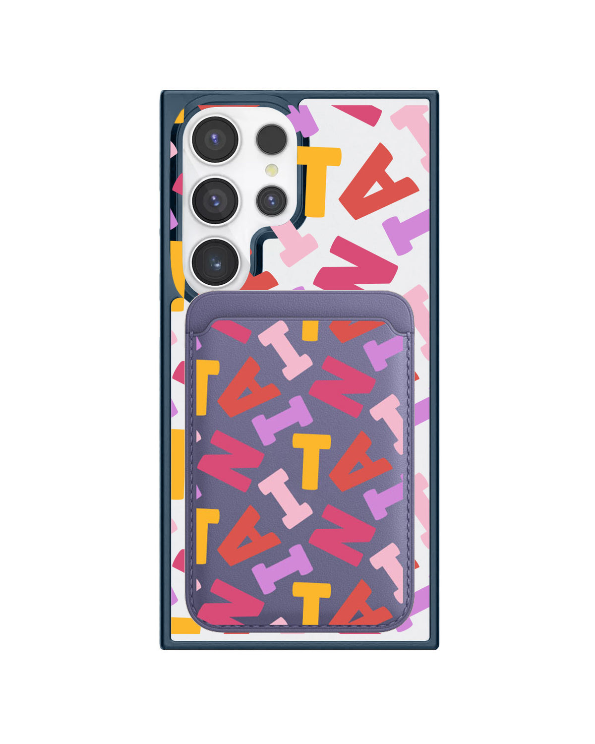 Android Magnetic Wallet Case - Scattered Monogram 1.0