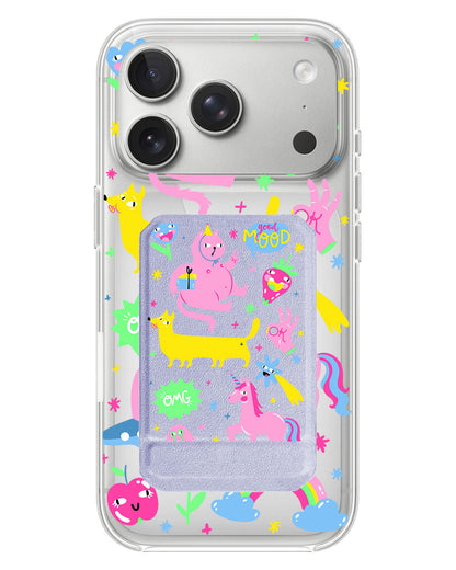 iPhone Magnetic Multifold Wallet - Monster Say Good Mood