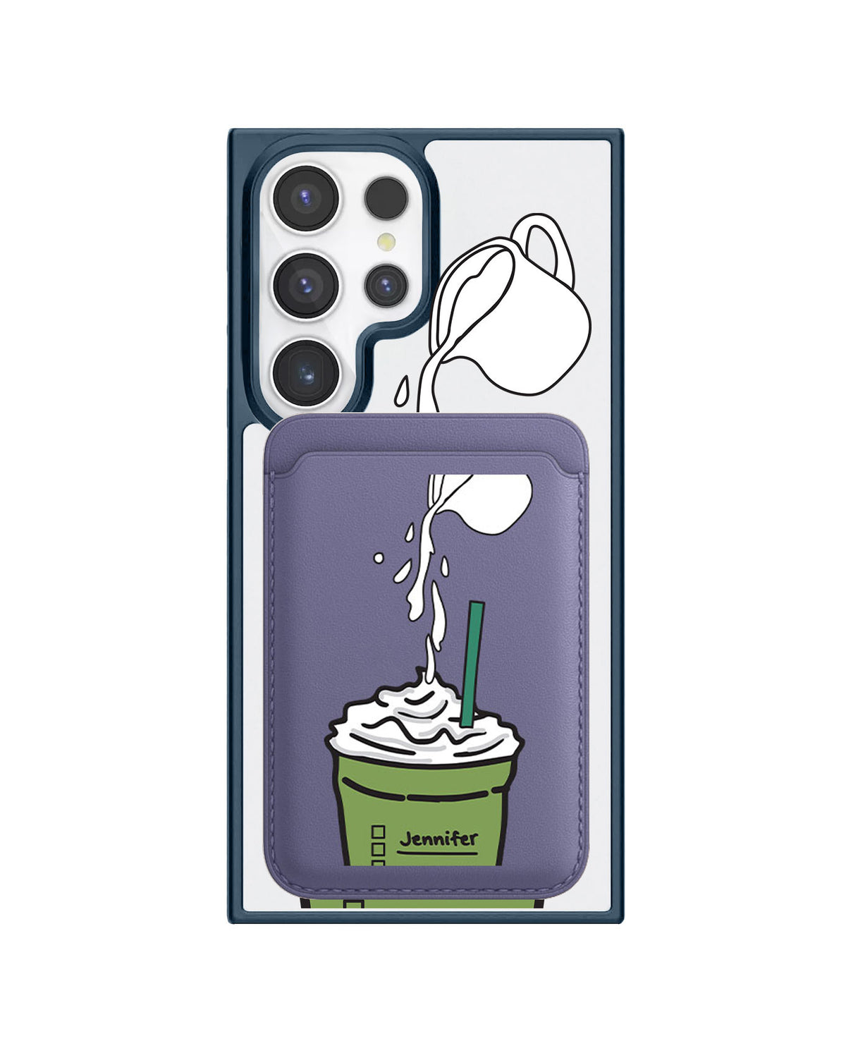 Android Magnetic Wallet Case - Frappe Matcha