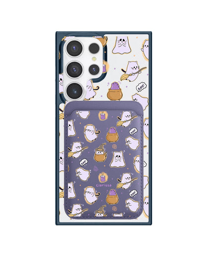 Android Magnetic Wallet Case - Spooky Cat