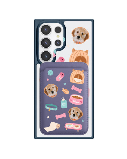 Android Magnetic Wallet Case - Pet Grid Puppy Life