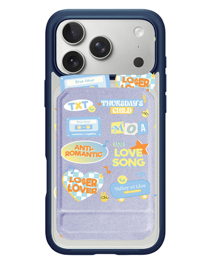 iPhone Magnetic Multifold Wallet - TXT Sticker