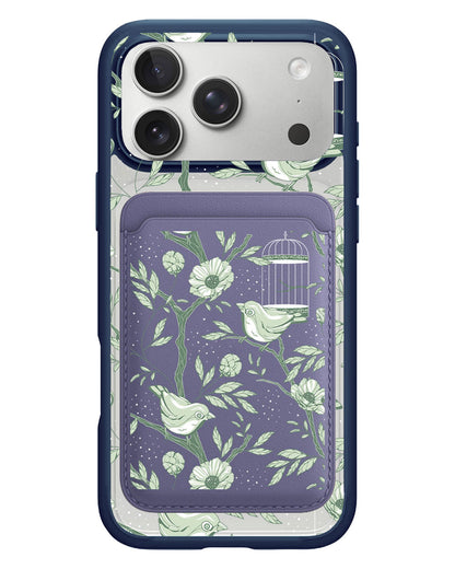 iPhone Magnetic Wallet Case - Lovebird Monochrome 4.0