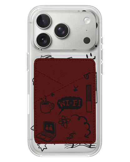 iPhone Phone Wallet Case - Social Black