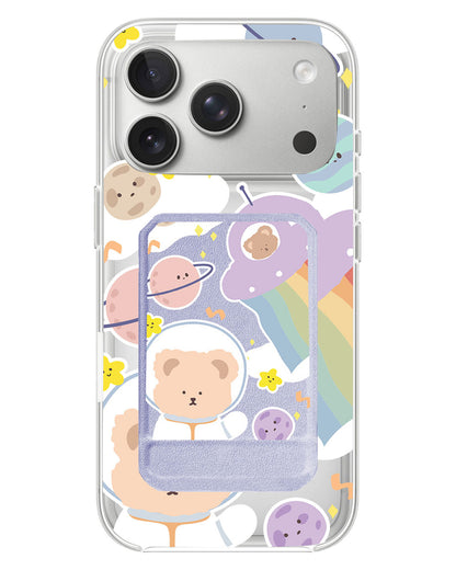 iPhone Magnetic Multifold Wallet - Astro Bear