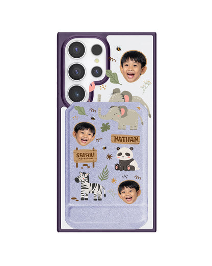 Android Magnetic Multifold Wallet - Face Grid Safari 2.0