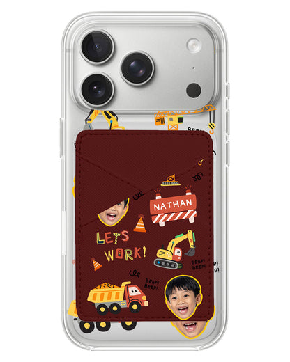 iPhone Phone Wallet Case - Face Grid Construction