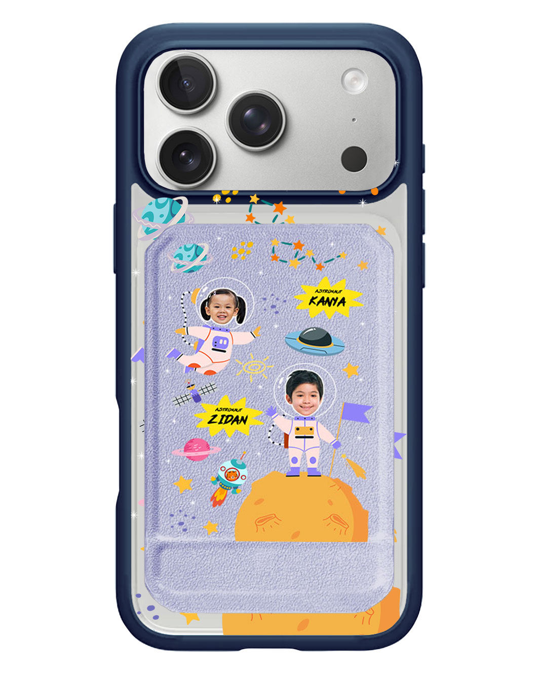 iPhone Magnetic Multifold Wallet - Face Grid Dream Astronaut
