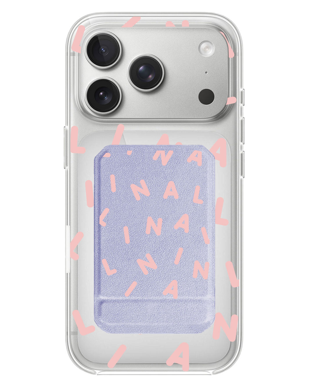 iPhone Magnetic Multifold Wallet - CUSTOM MONOGRAM 2.0 Rosewater