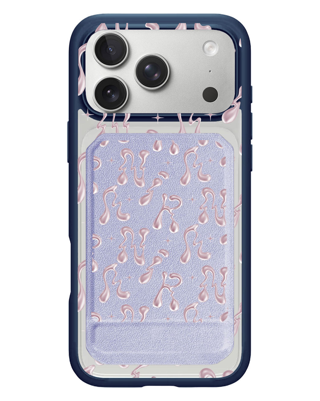 iPhone Magnetic Multifold Wallet - Pink Chrome Monogram 2.0