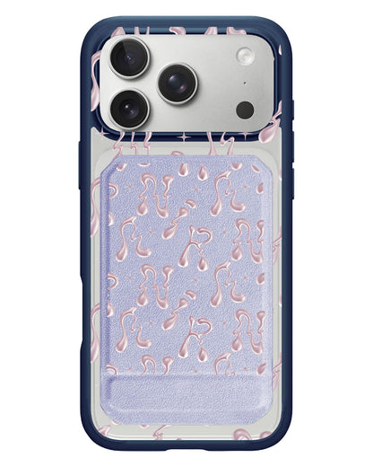 iPhone Magnetic Multifold Wallet - Pink Chrome Monogram 2.0