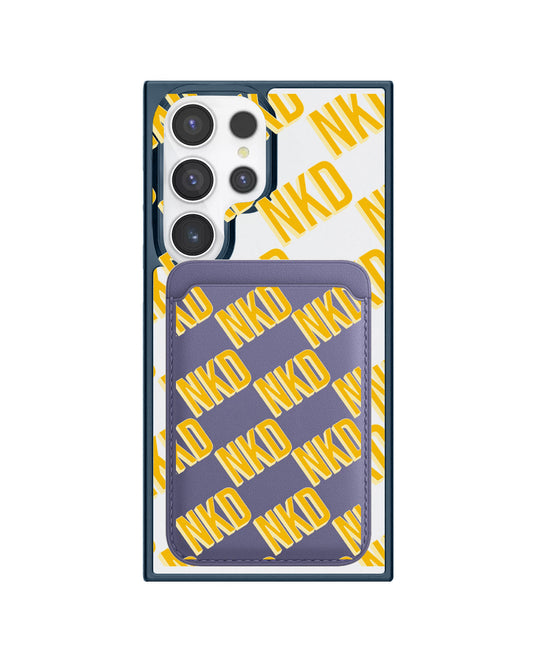 Android Magnetic Wallet Case - Diagonal Initial Monogram 1.0