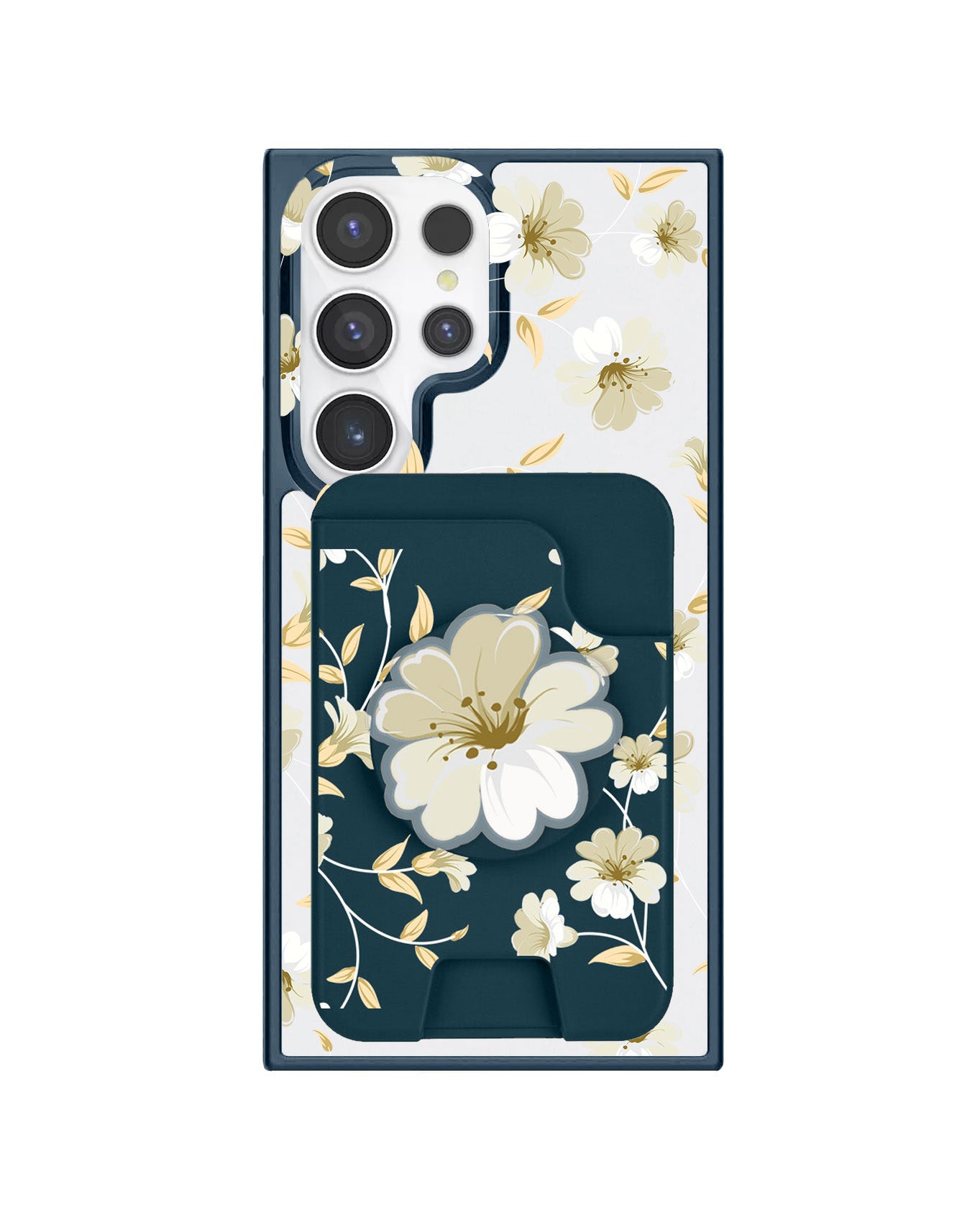 Android Magpop Wallet - White Magnolia
