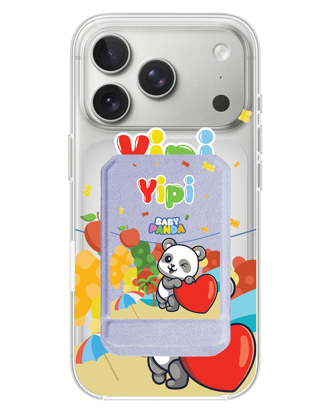 iPhone Magnetic Multifold Wallet - Yipi Baby Panda