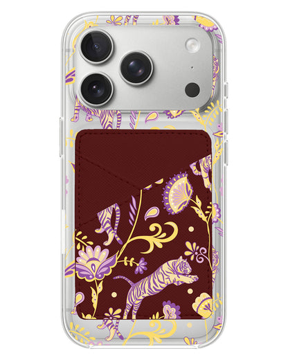 iPhone Phone Wallet Case - Tiger & Floral 4.0